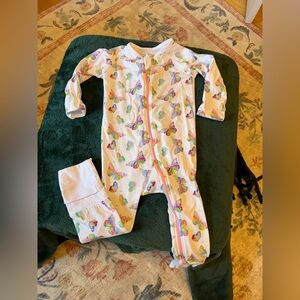 Butterfly Print Cotton One Piece Pajamas 12-18m